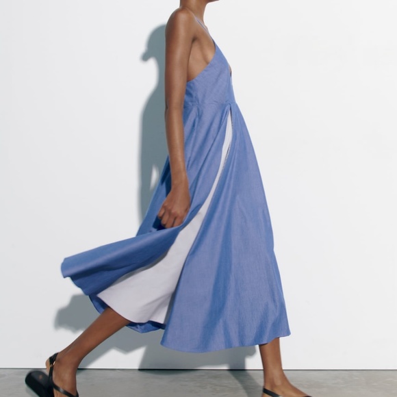 Zara limited edition stripped poplin dress you cannot miss - Picture 2 of 6